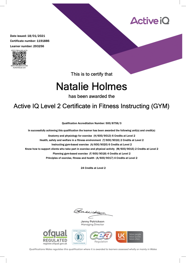 Level 2 Fitness Instructor