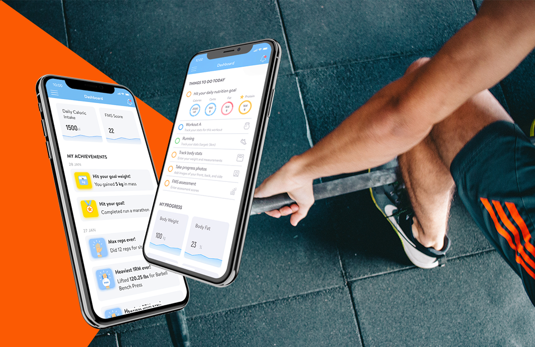 Online Coaching App Image of client using online coaching
