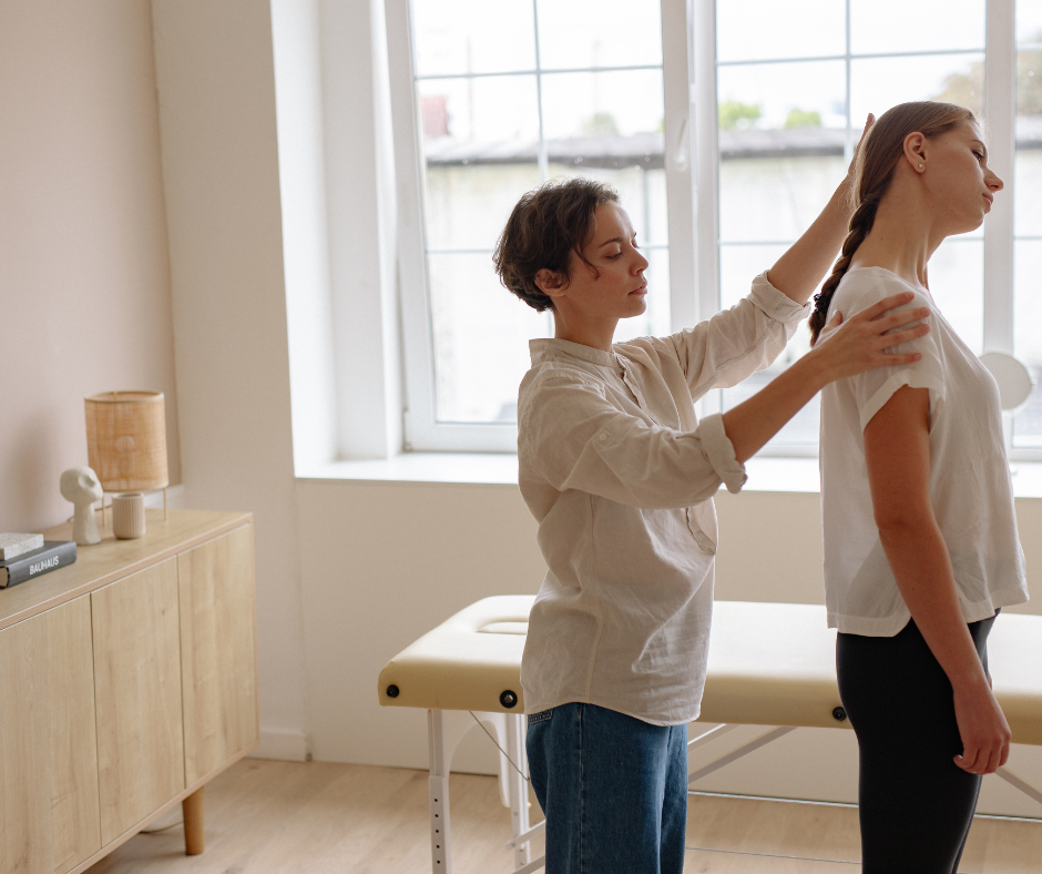 Therapist applying soft tissue techniques to Neck